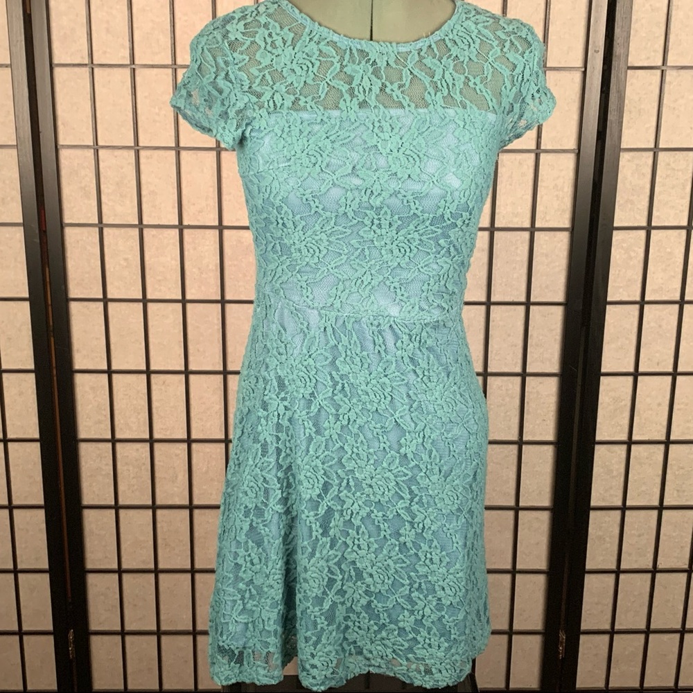 Urban girl dress aqua green size small